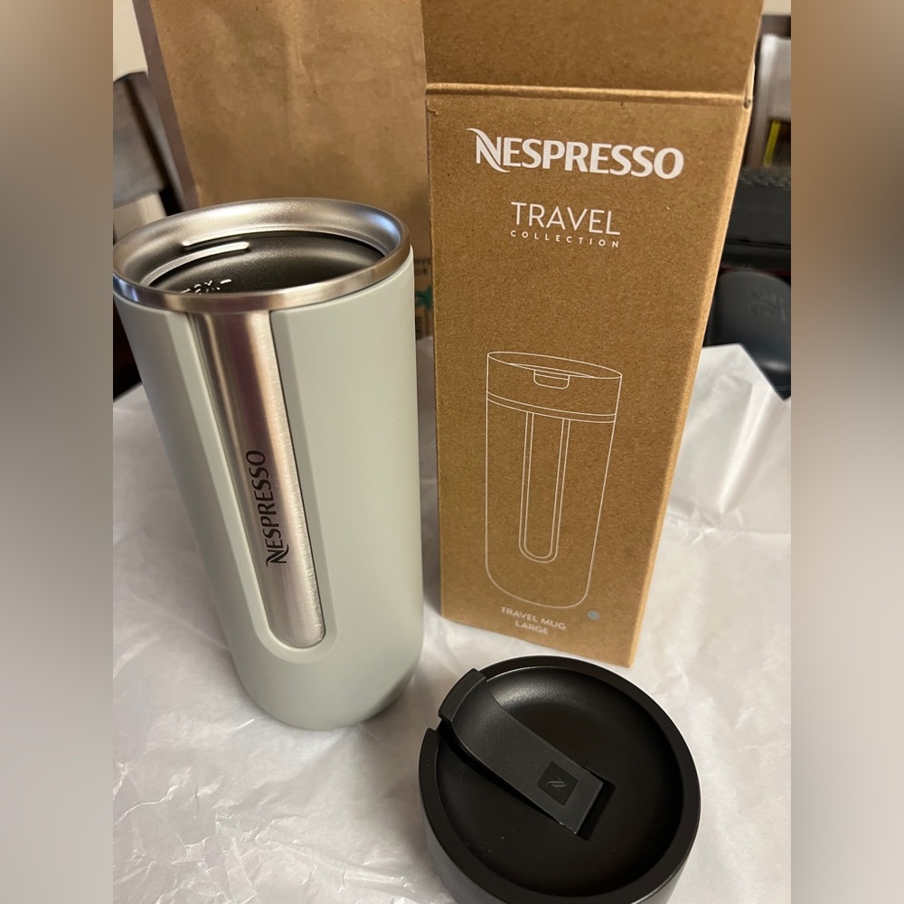 BRAND NEW IN BOX Nespresso Travel Mug in Aqua Large - Picture 2 of 4